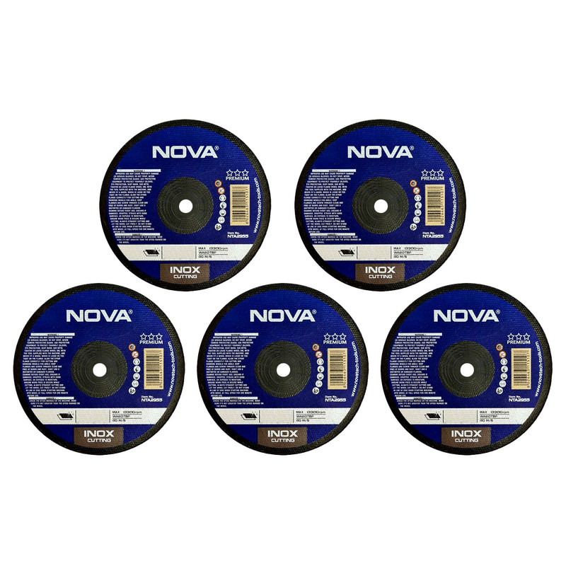 صفحه فرز استیل بر نووا مدل مینیاتوری بسته 5 عددی