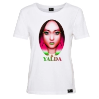 تی شرت آستین کوتاه زنانه مدل یلدا کد 0M48 S رنگ سفید