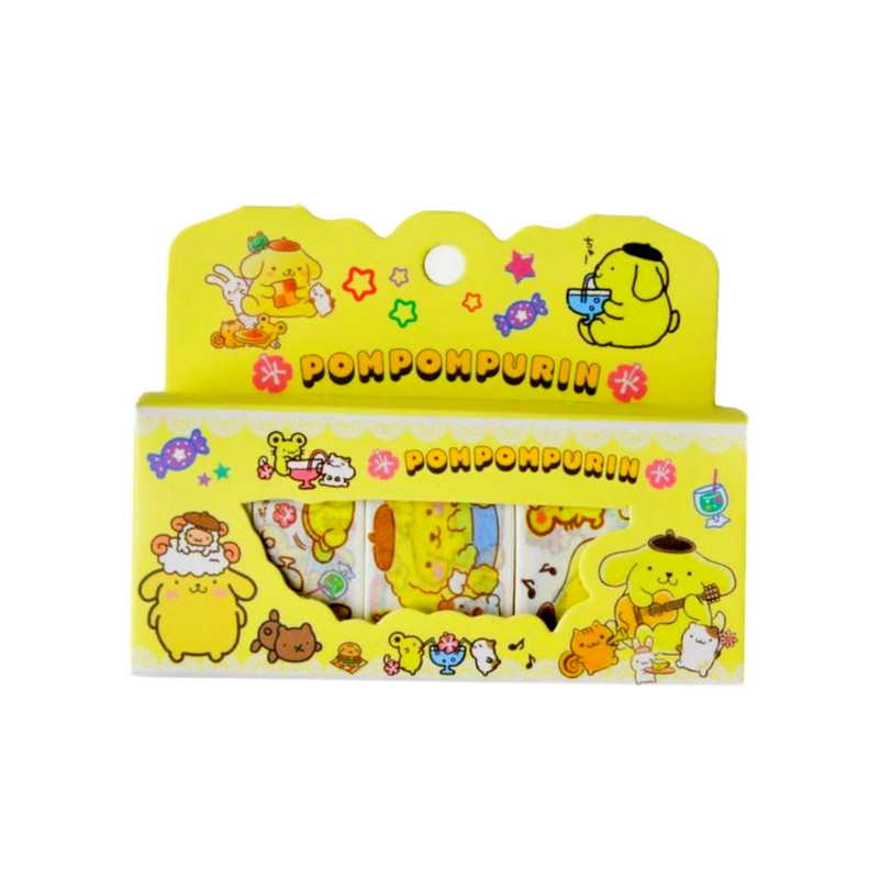 چسب نواری مدل واشی طرح پومپورین بسته 4 عددی