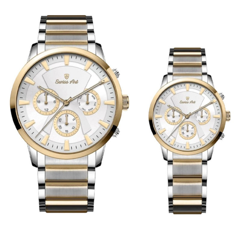 خرید و قیمت ست ساعت مچی عقربهای زنانه و مردانه سوئیس آرت مدل sw798239