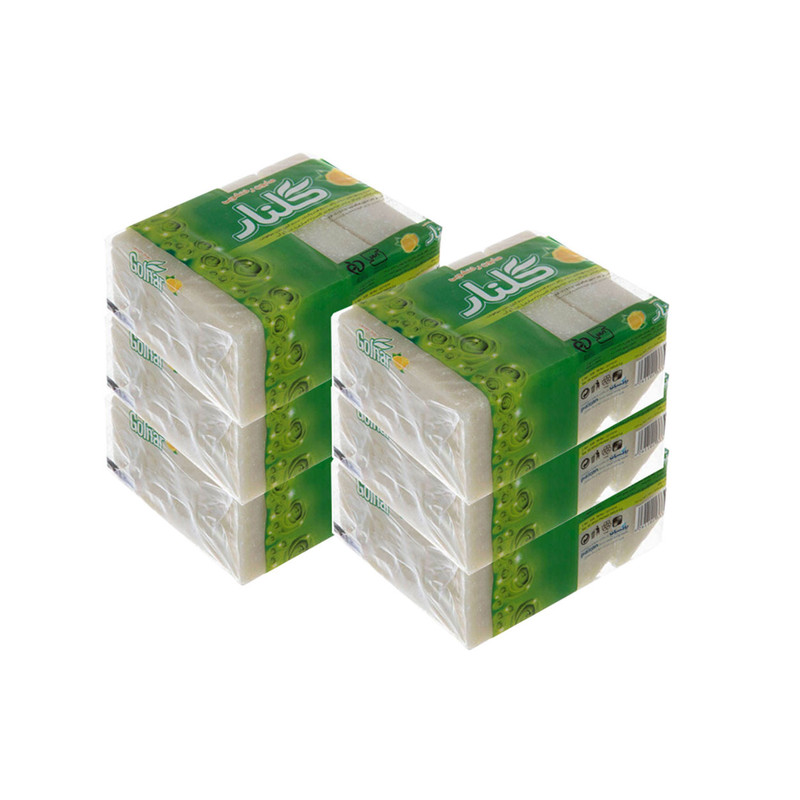 صابون رختشویی گلنار مدل 4 قلو مجموعه 6 عددی