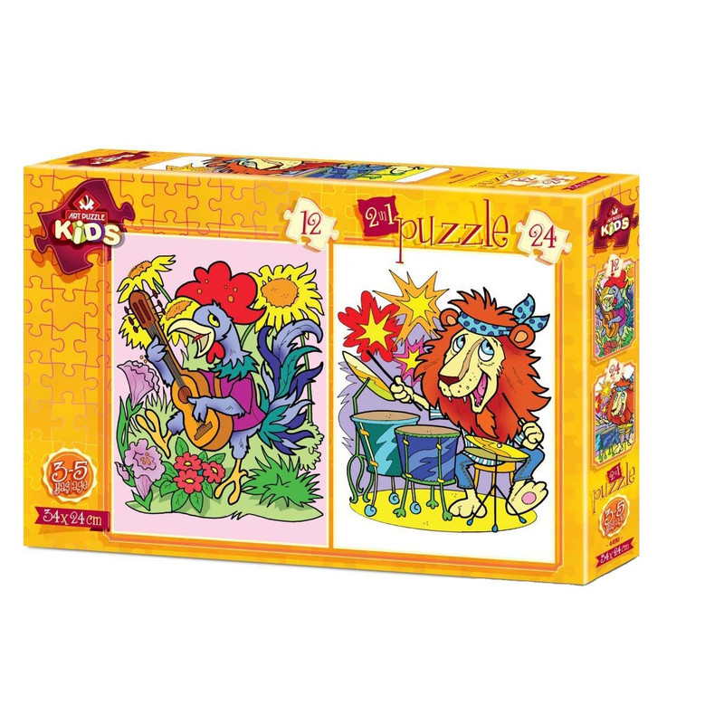 پازل 36 تكه آرت پازل طرح حيوانات نوازنده كد 4490