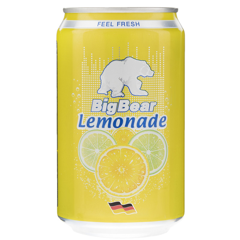 خرید و قیمت نوشابه گاز دار لیموناد بیگ بیر - 330 میلی لیتر