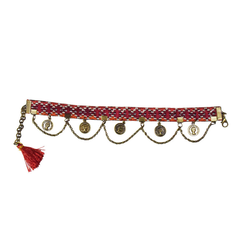 خرید و قیمت پابند دست ساز زنانه مدل سکه ای