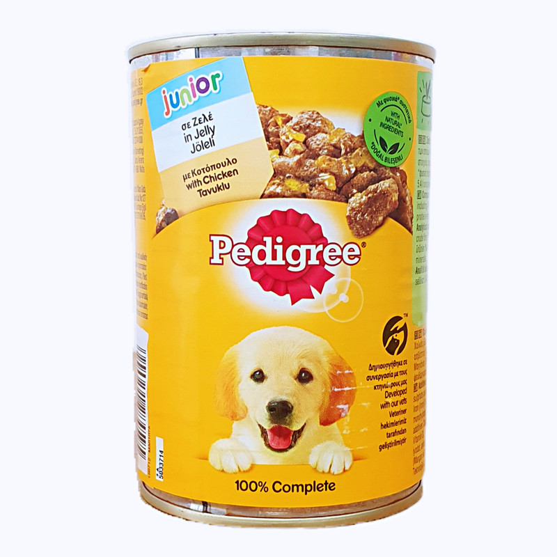 کنسرو سگ پدیگری مدل پاپی گوشت مرغ وزن 400 گرم