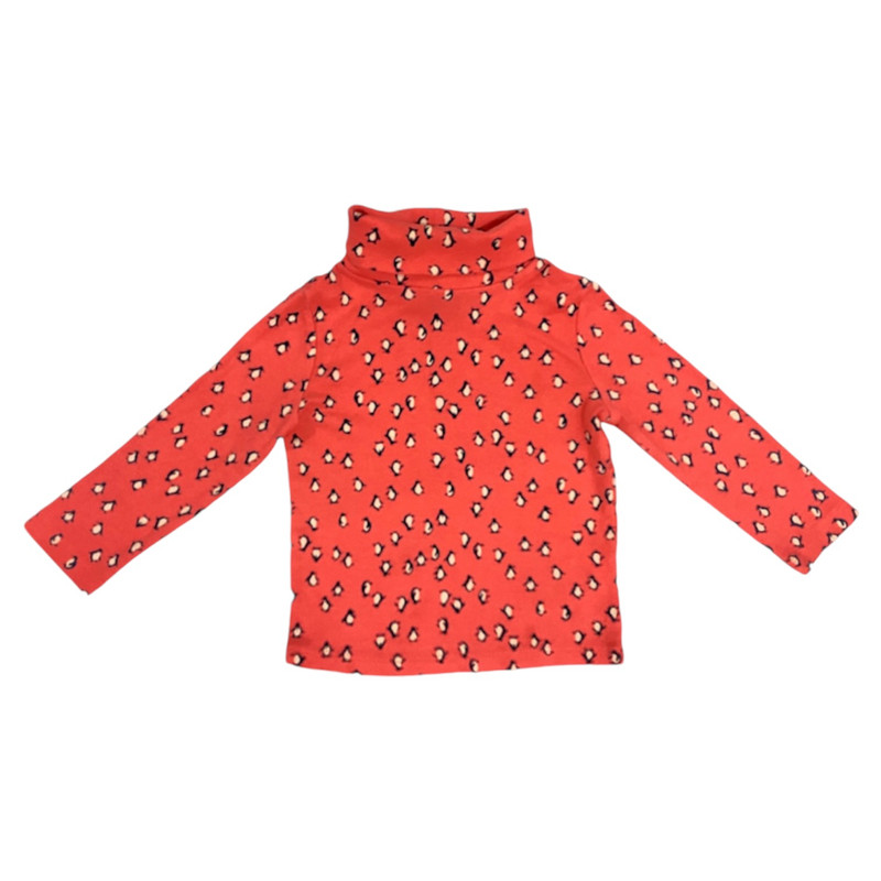 خرید و قیمت تی شرت آستین بلند یقه اسکی دخترانه طرح پنگوئن