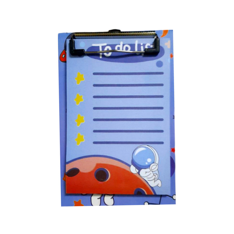 تخته شاسی مدل چک لیست طرح فضانورد سایز A6 به همراه کاغذ یادداشت