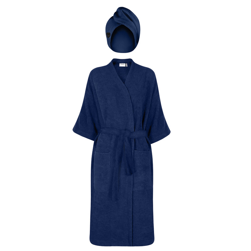 خرید و قیمت حوله پالتویی روماک مدل سلطنت 1 سایز ۱۱۰ به همراه کلاه حمام