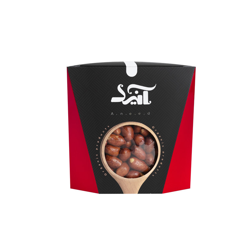 بادام زمینی لعابی صادراتی آنید - 500 گرم بسته 2 عددی