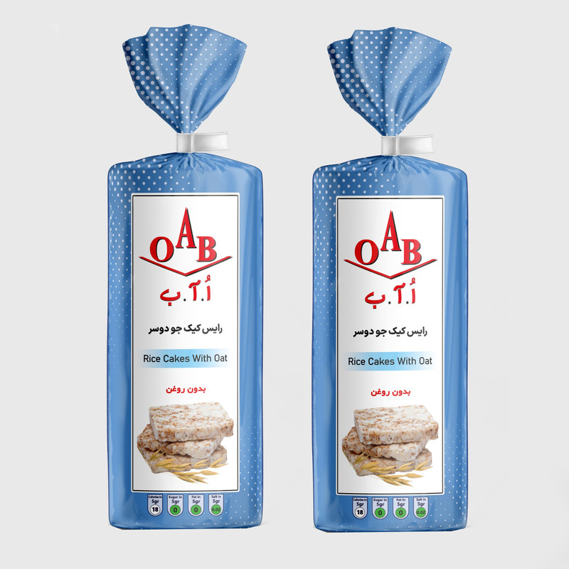 رایس کیک جو دوسر بدون روغن ا ا ب - 100 گرم بسته 2 عددی