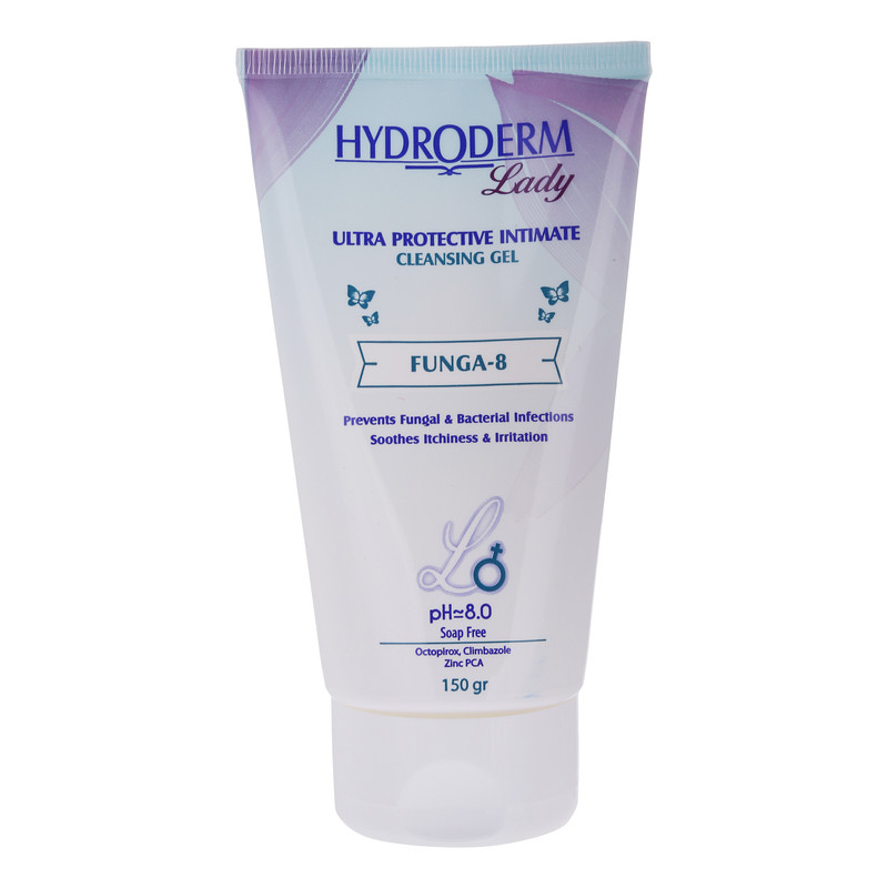 خرید و قیمت ژل بهداشتی بانوان هیدرودرم مدل Funga-8 حجم 150 میلی لیتر