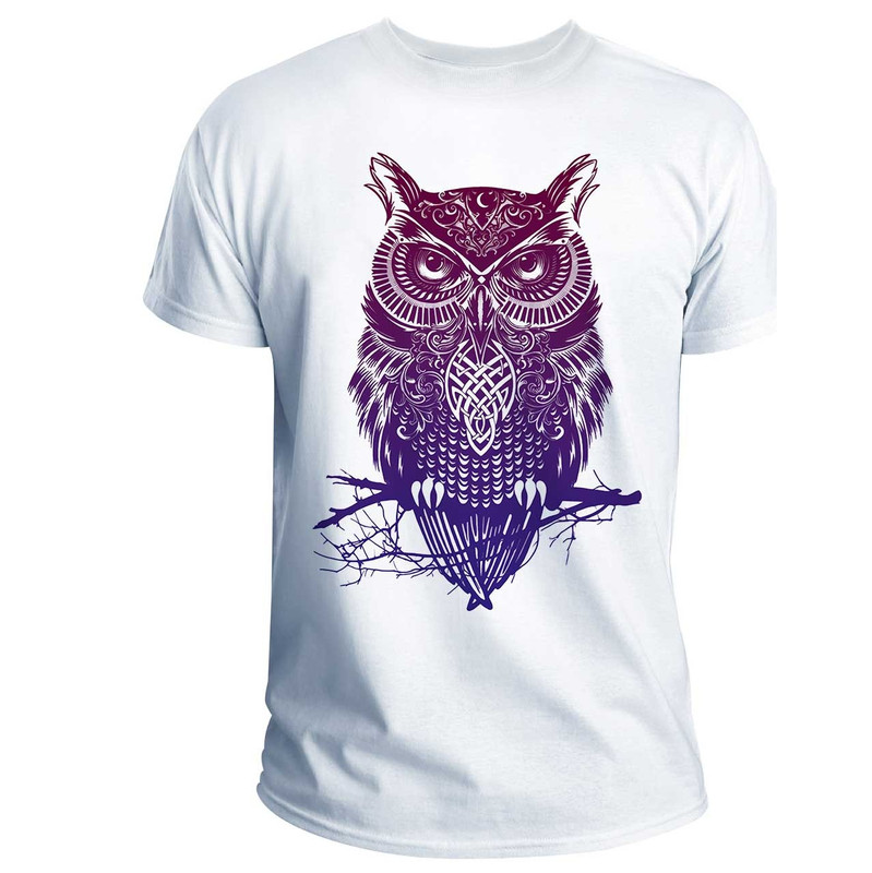 خرید و قیمت تی شرت انارچاپ طرح جغد مدل T01012