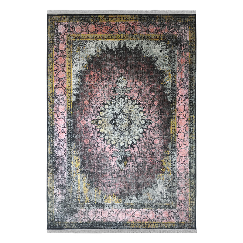 فرش ماشینی بزرگمهر کد 15012 زمینه زغالی