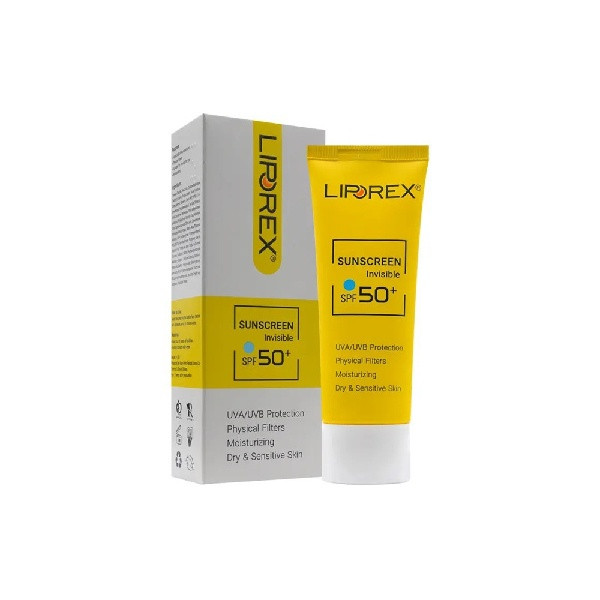 کرم ضد آفتاب بدون رنگ لیپورکس SPF 50 مدل Physical مناسب پوستهای خشک و حساس حجم 40 میلیلیتر