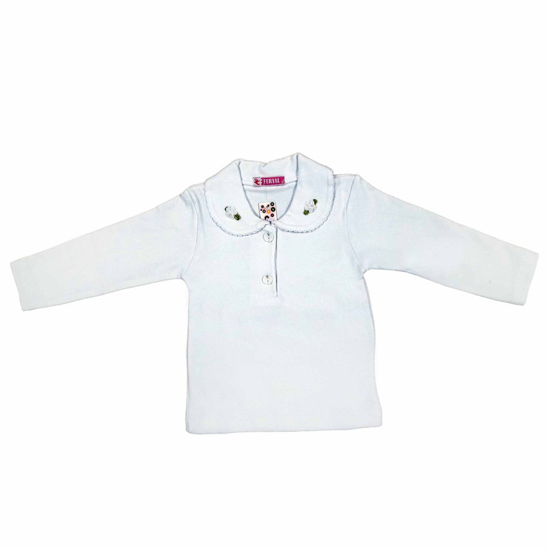 خرید و قیمت پولوشرت نوزادی فریال مدل یقه گلی