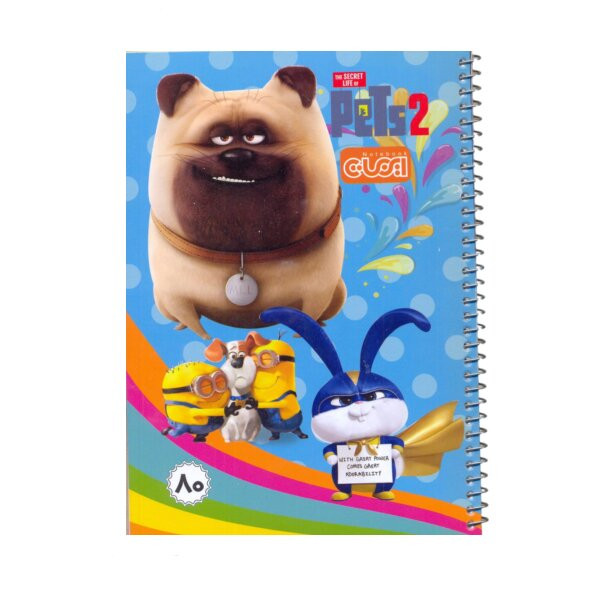 دفتر مشق 80 برگ ایمان مدل pets