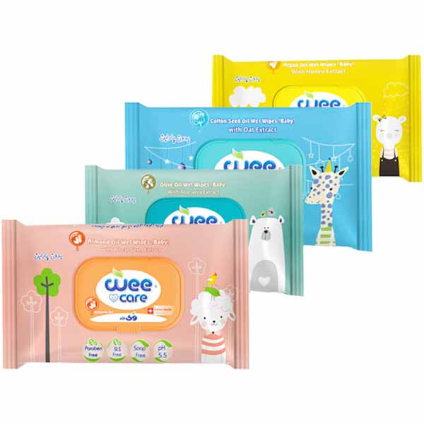 دستمال مرطوب وی کر مدل 3370 بسته 72 عددی مجموعه 4 عددی