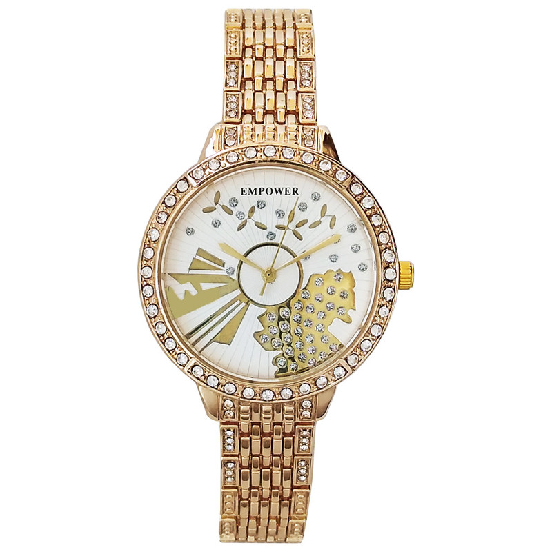 خرید و قیمت ساعت مچی عقربه ای زنانه امپاور مدل پرنگین بندفلزی کد 10
