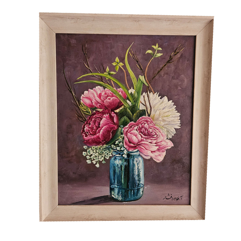 تابلو نقاشی طرح گل