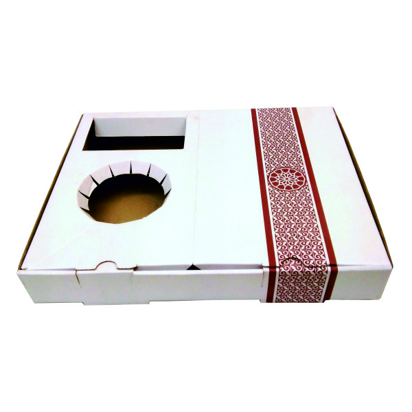 جعبه بسته بندی مدل غذای بیرون بر کبابی خانه دار رنگی کد G6 بسته 50 عددی