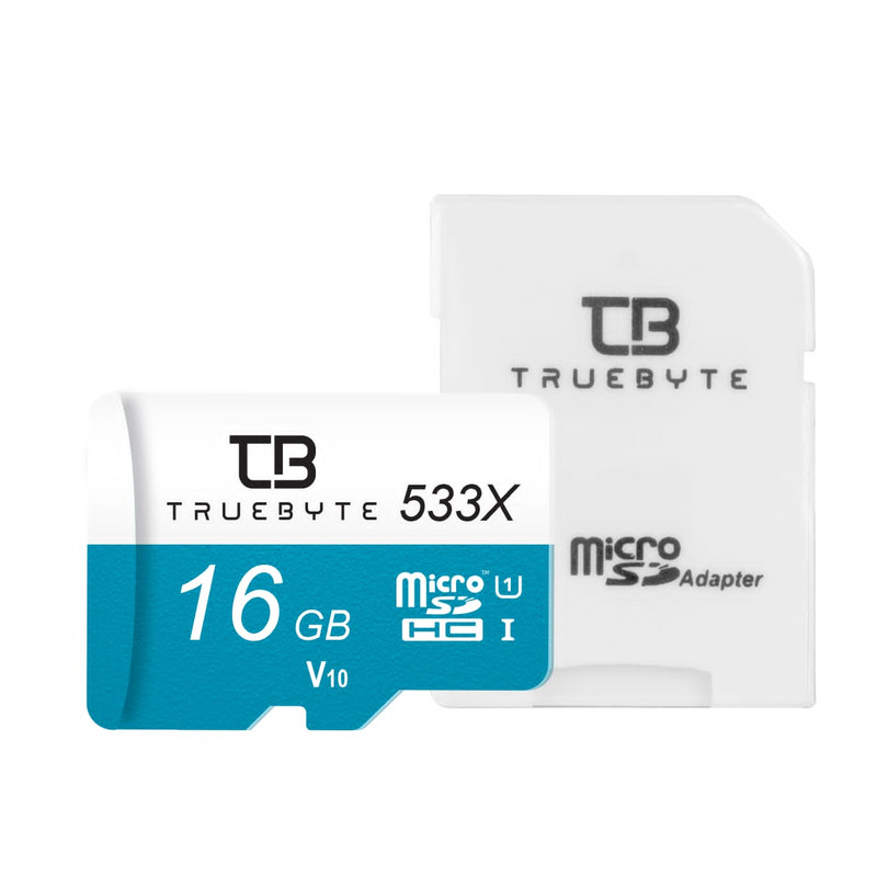 خرید و قیمت کارت حافظه Micro SD XC تروبایت مدل A2-V10-533X کلاس 10 استاندارد UHS-l U3 سرعت 85MBps ظرفیت 16 گیگابایت به همراه آداپتور SD