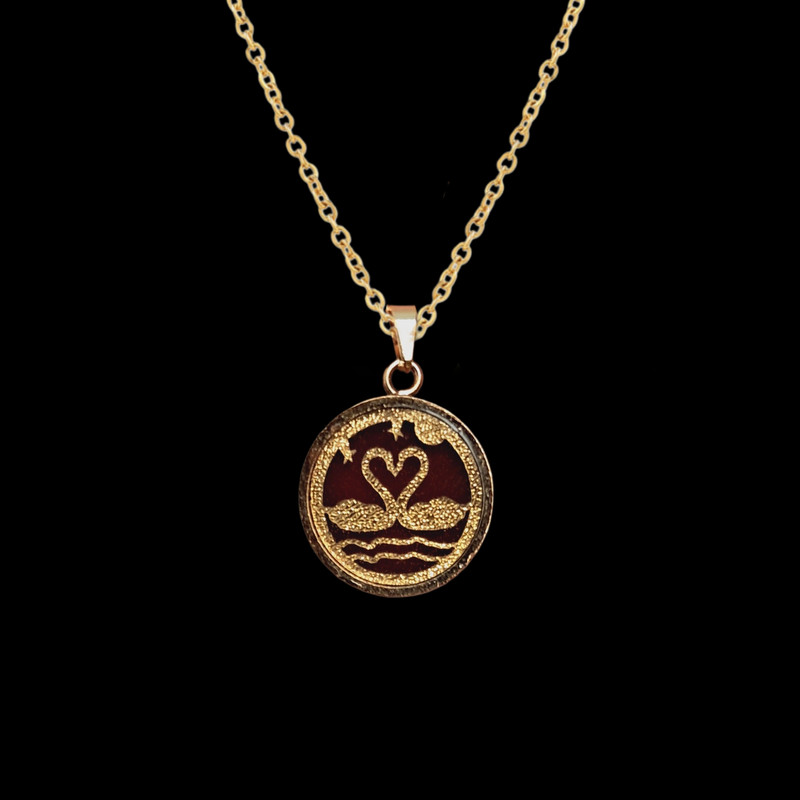 گردنبند زنانه مدل دو قوی عشق کد Art11