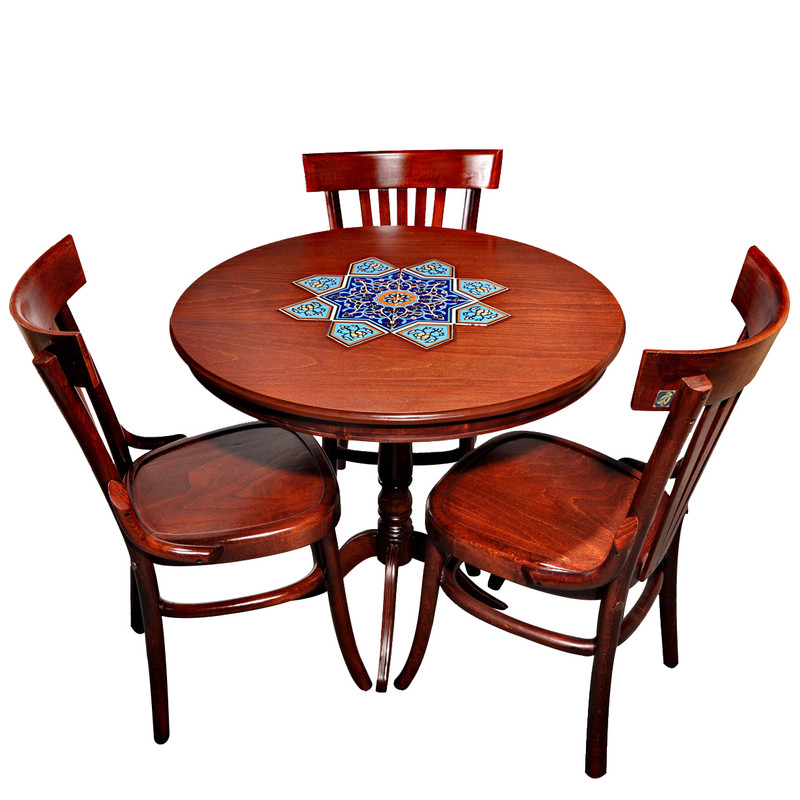 خرید و قیمت میز و صندلی ناهارخوری 3 نفره هفت رج مدل شمسه