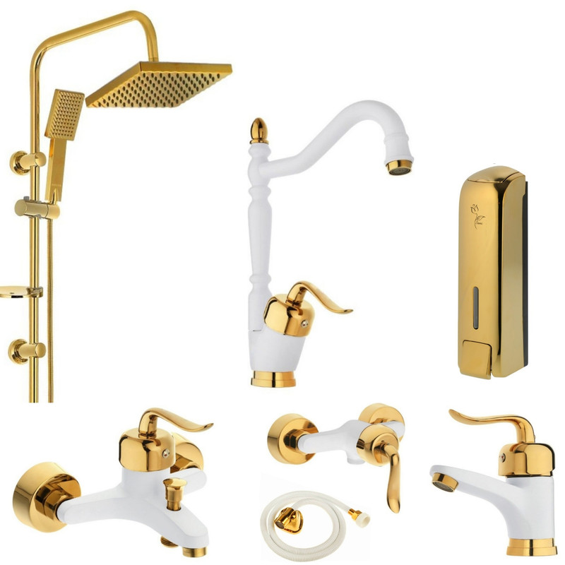 ست شیرآلات شیرالات رز مدل بیزانس پلاس مجموعه 7 عددی