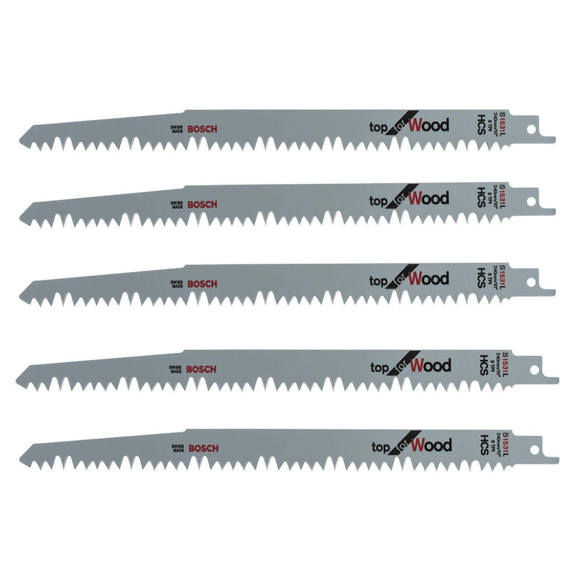 مجموعه 5 عددی تیغ اره افقی بر بوش مدل سخت بر چوب S1531L