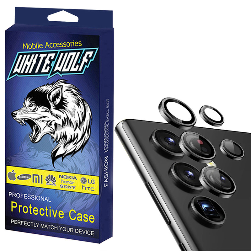 محافظ لنز دوربین وایت ولف مدل WF-Lenz مناسب برای گوشی موبایل سامسونگ Galaxy S23 Ultra
