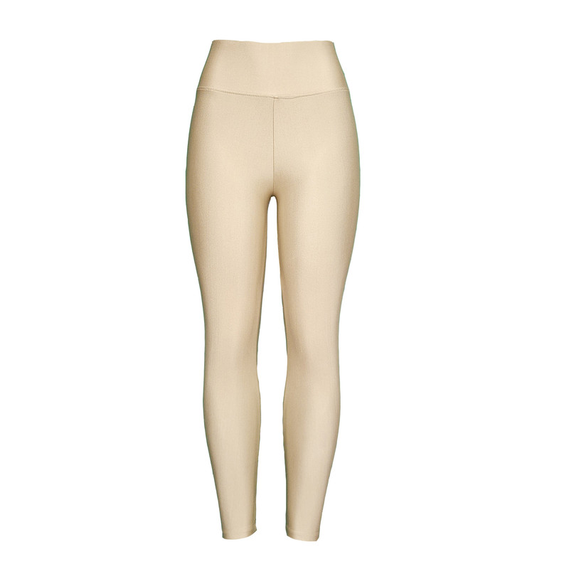 لگینگ زنانه رویین تن مدل براق رنگ کرم