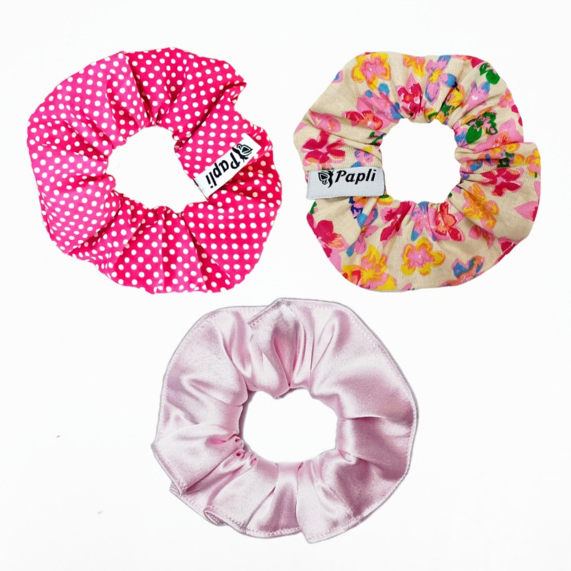 خرید و قیمت کش مو زنانه پاپلی مدل اسکرانچی بسته 3 عددی