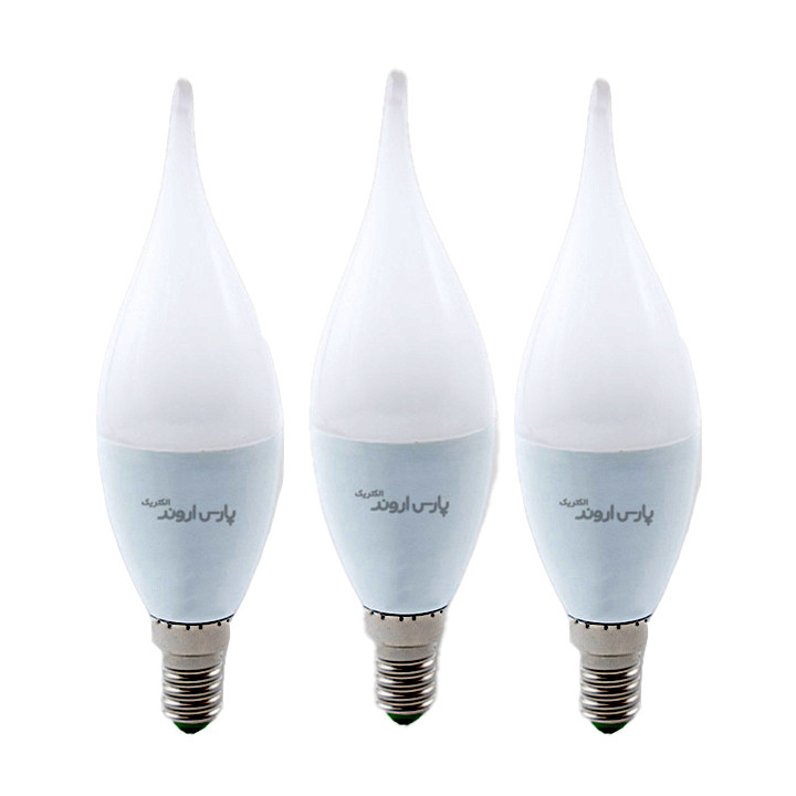 لامپ 7 وات پارس اروند الکتریک مدل اشکی پایه E14 بسته 10 عددی