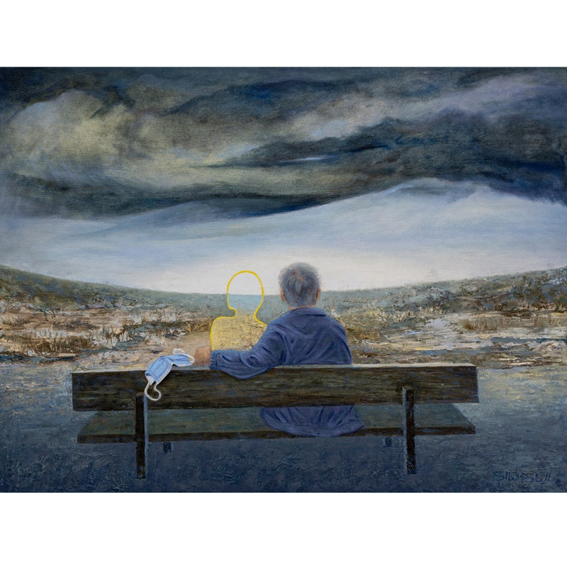 تابلو نقاشی طرح کرونا