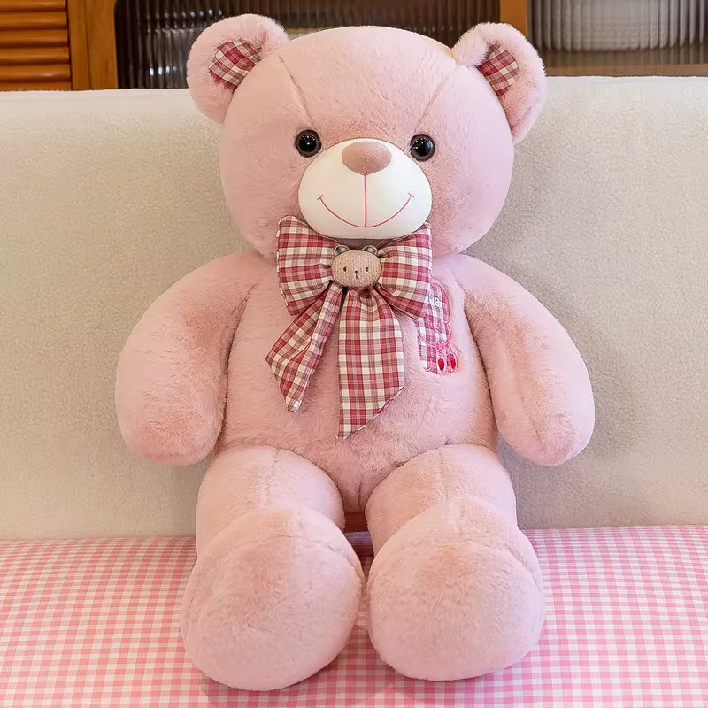 عروسک مدل خرس پاپیون دار کد JI110 ارتفاع 100 سانتیمتر