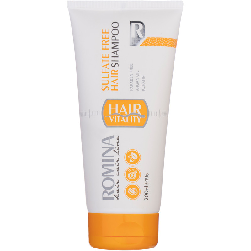 شامپو مو رومینا مدل بدون سولفات حجم 200 میلی لیتر