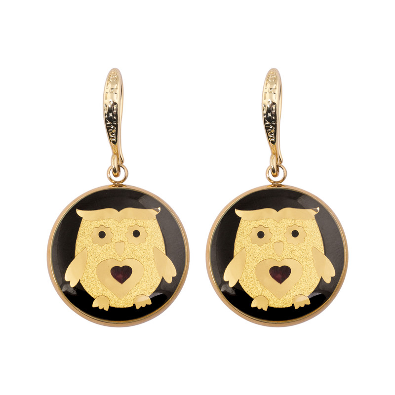 گوشواره زنانه الون طرح جغد کد JO1001