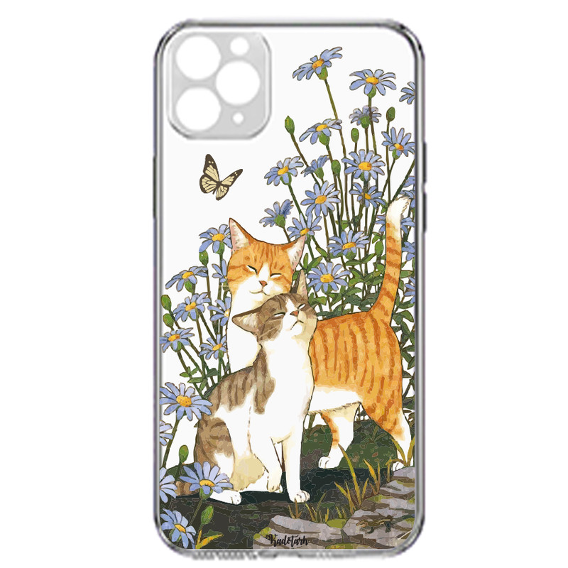 کاور طرح Cat & Butterfly مناسب برای گوشی موبایل اپل IPhone 12 Pro Max