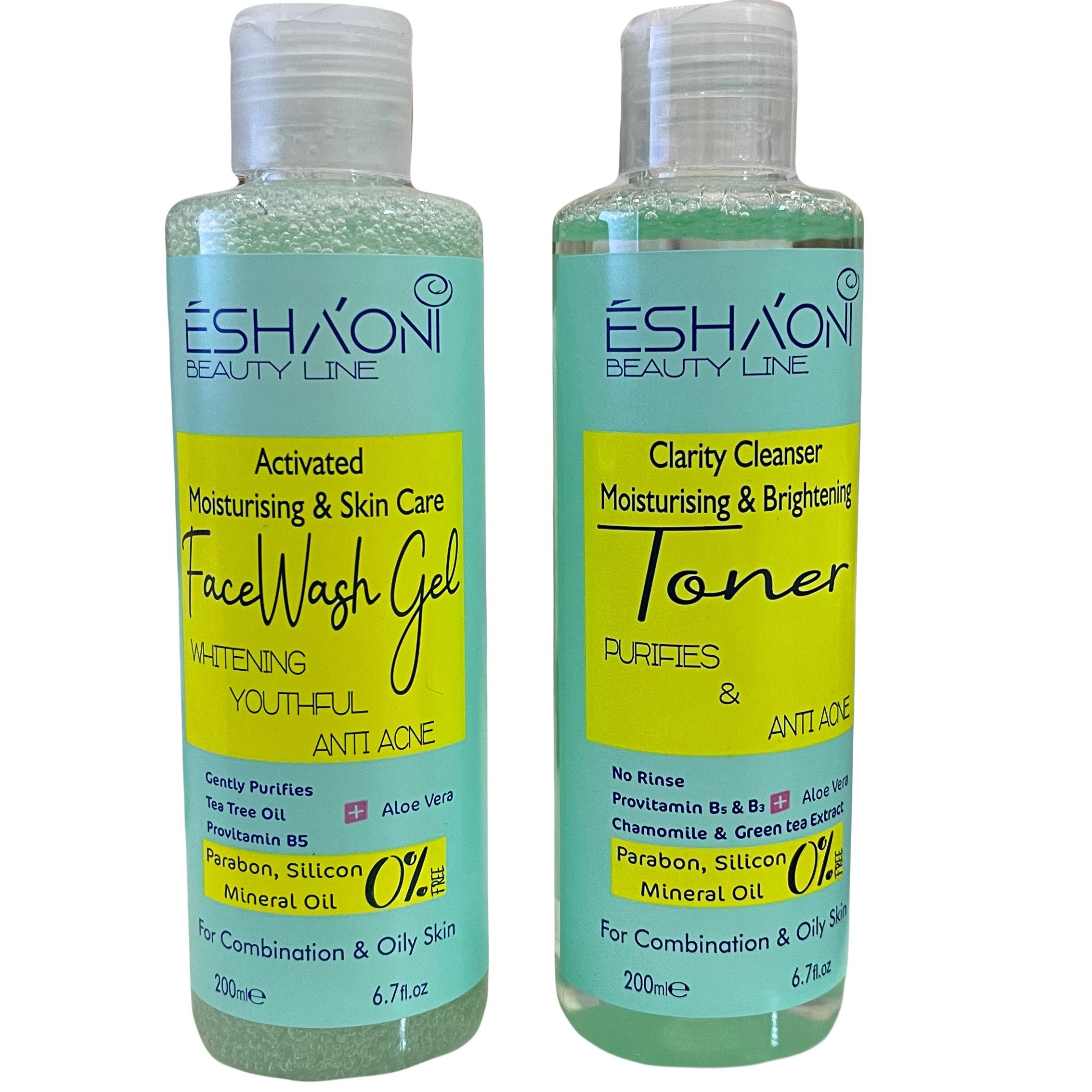 ژل شستشو صورت اشااونی مدل Aloe Vera حجم 200 میلی لیتر به همراه تونر مدل 01