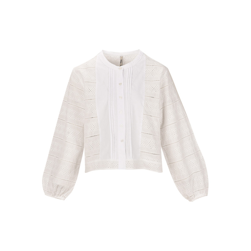 شومیز آستین بلند زنانه بادی اسپینر مدل 3752 کد 1 رنگ سفید