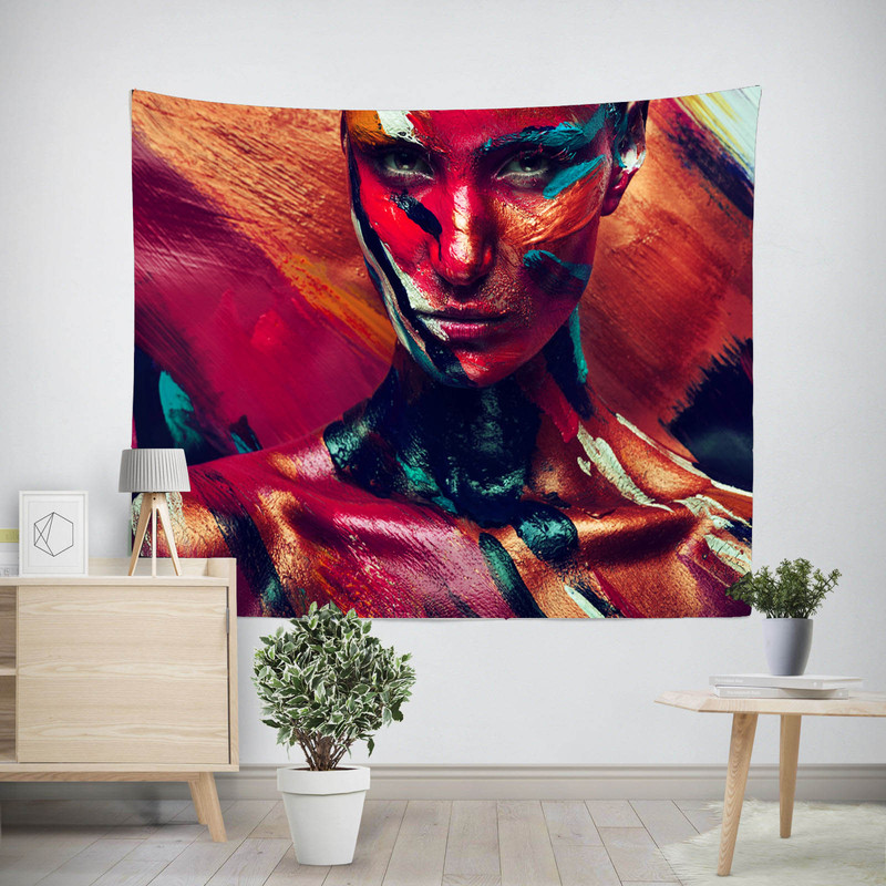 پوستر پارچه ای پرینتینگ لند طرح بکدراپ آرایشی کد A31