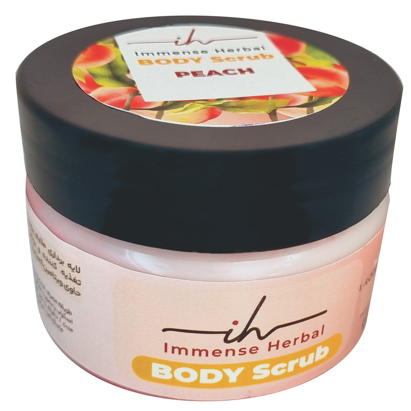 اسکراب لایه بردار پوست ایمنس هربال مدل هلو وزن 200 گرم