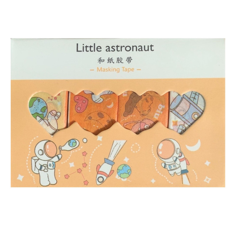 چسب نواری مدل واشی طرح فضانورد کوچولو کد 03 عرض 1.5 سانتی متر بسته 4 عددی