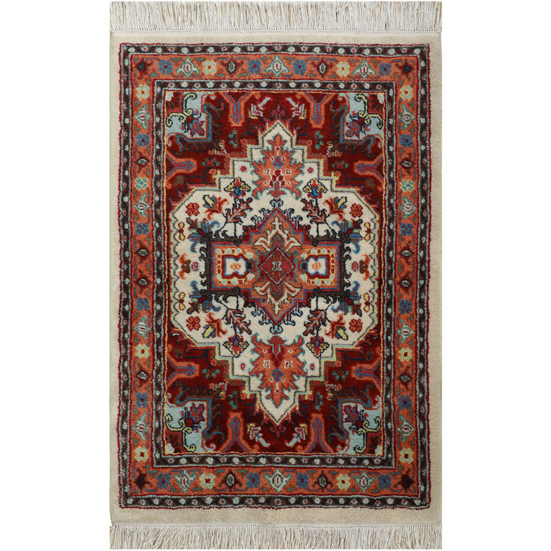 فرش دستبافت یک و نیم متری فرش هریس کد 101891