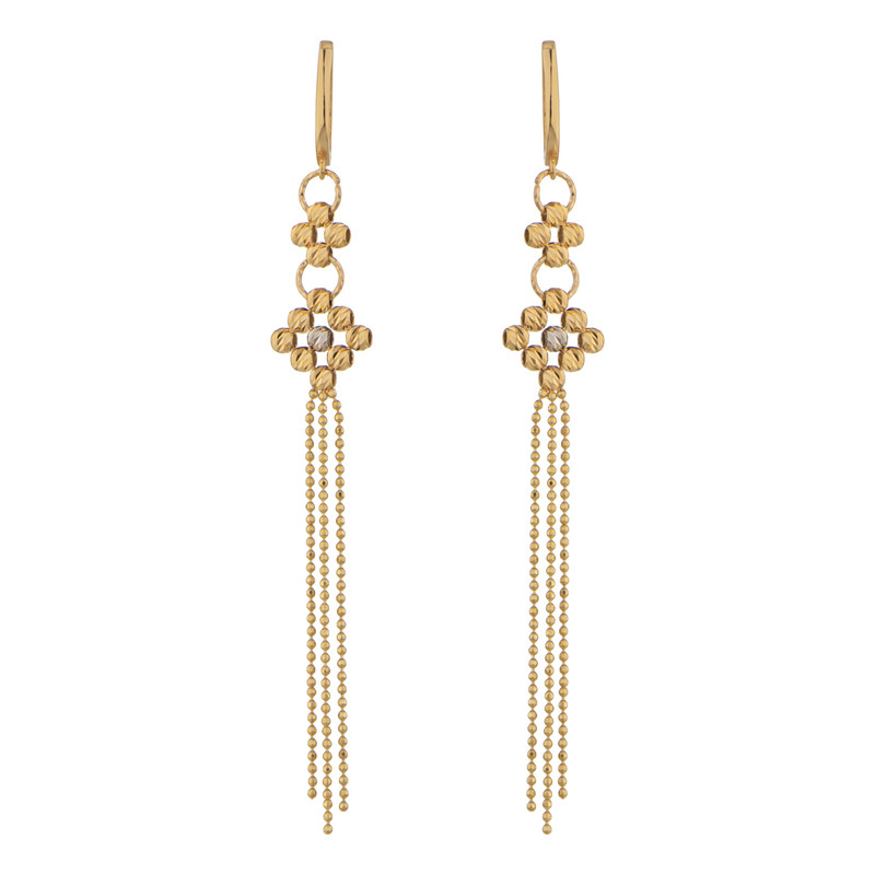 خرید و قیمت گوشواره طلا 18 عیار کم اجرت زنانه گلدم مدل G05