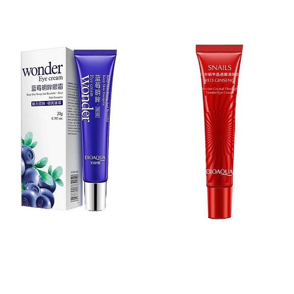 کرم دور چشم بایوآکوا مدل بلوبری و حلزون وزن 20 گرم بسته 2 عددی