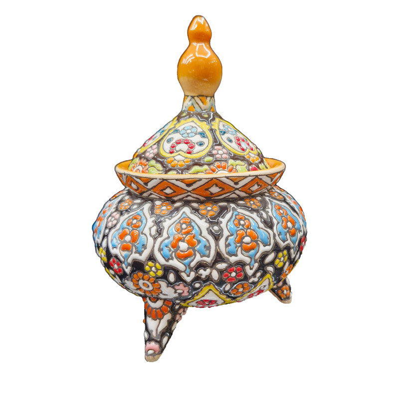 شکلات خوری میناکاری مدل پایه دار کد M15