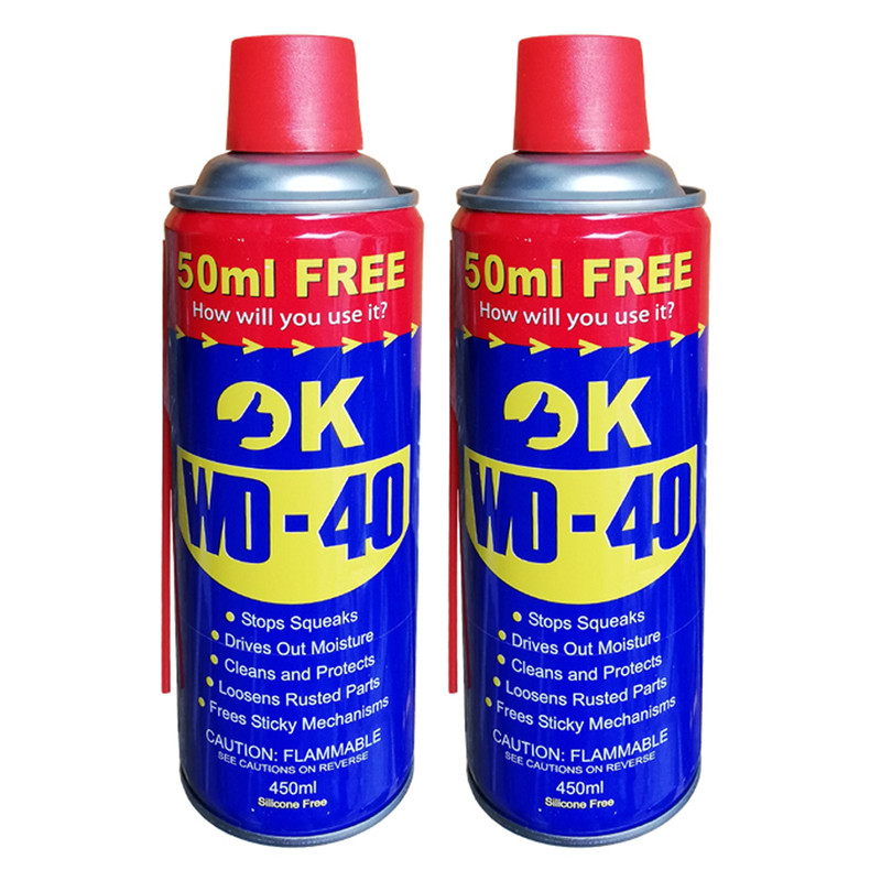 اسپری روان کننده و زنگ بر اوکی مدل WD-40 حجم 450 میلی لیتر بسته 2 عددی