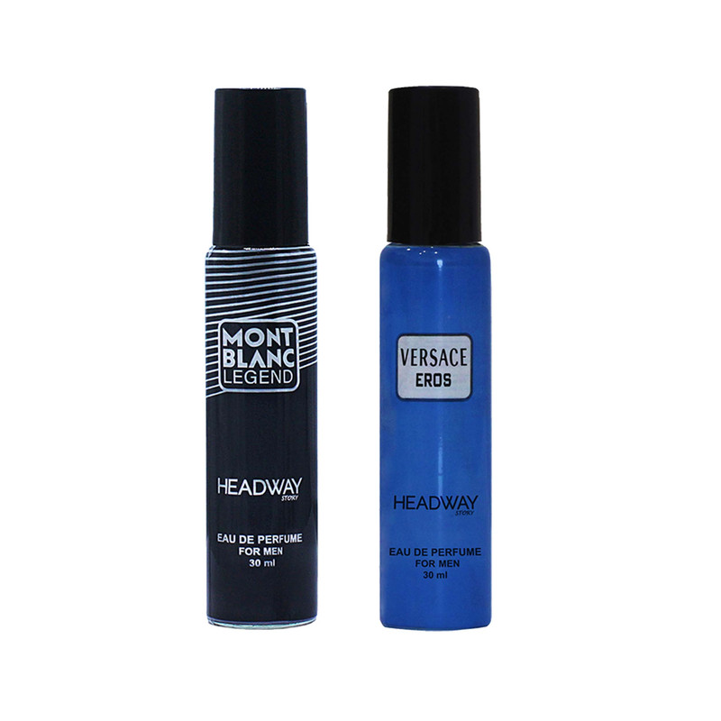 عطر جیبی مردانه هدوی استوری مدل مون بلان لجند و ورساچ اروس حجم 30 میلی لیتر مجموعه 2 عددی