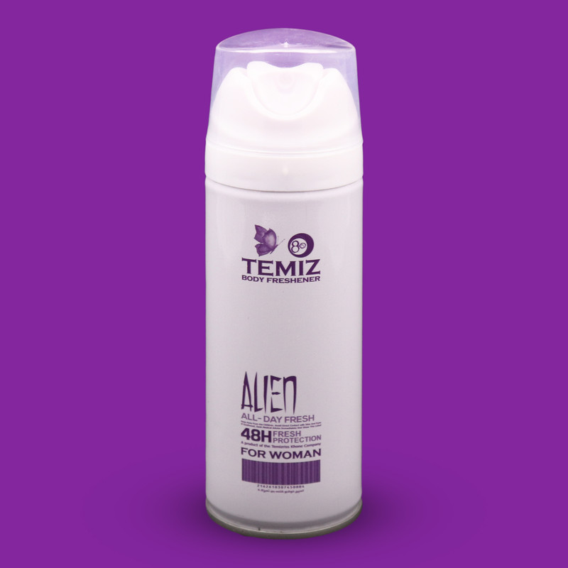 اسپری خوشبو کننده بدن زنانه تمیز 8.5 مدل ALIEN حجم 180 میلی لیتر